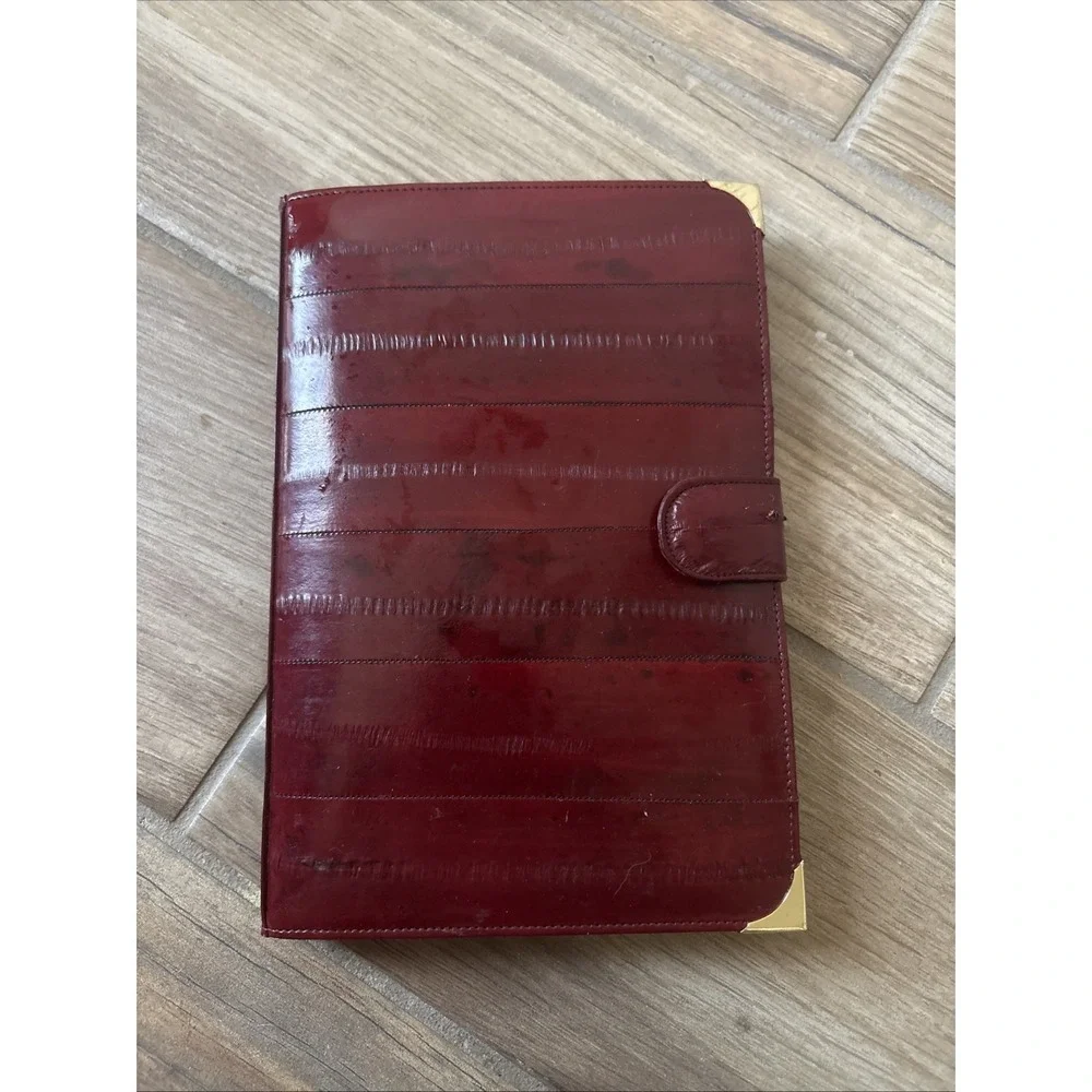 Dilana Design Group 1985 Burgundy Genuine Eel Skin Planner 6